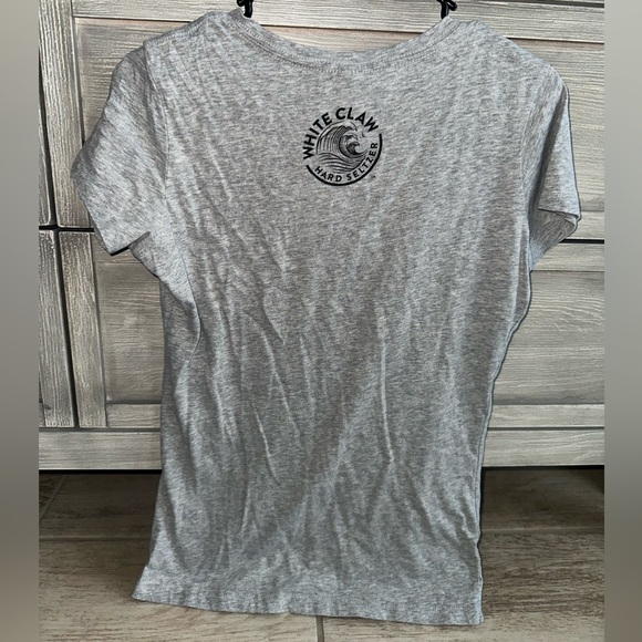 White Claw V-Neck Grey Cotton Tee - Picture 2 of 4